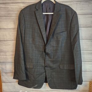 Michael Kors Blazer Mens 46 L Gray Plaid Casual Sport Coat
